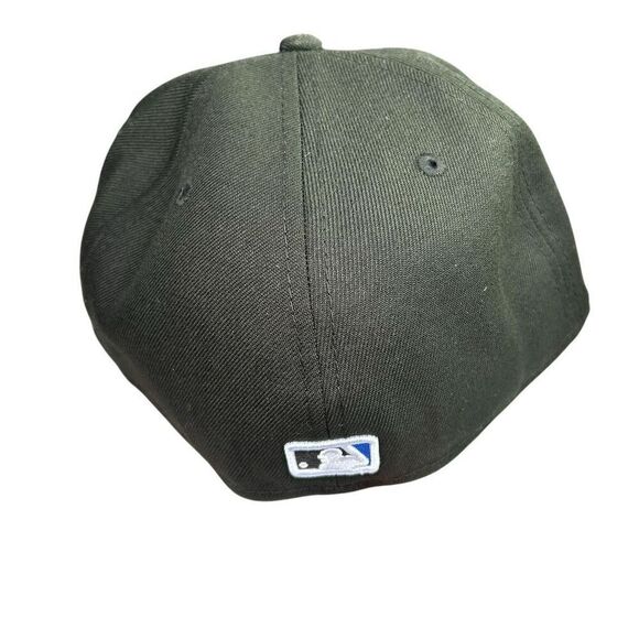 New Era Men's Black Chicago Cubs 59FIFTY Fitted Hat Checkered Undervisor - Picture 2 of 6